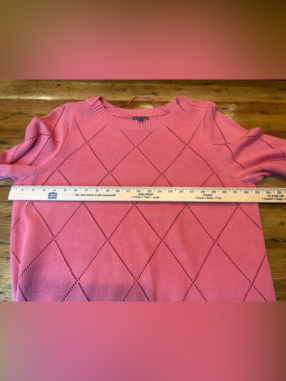 Classic Pointelle Pink Boat-Neck Sweater Preppy Classic NWT - Picture 7 of 8
